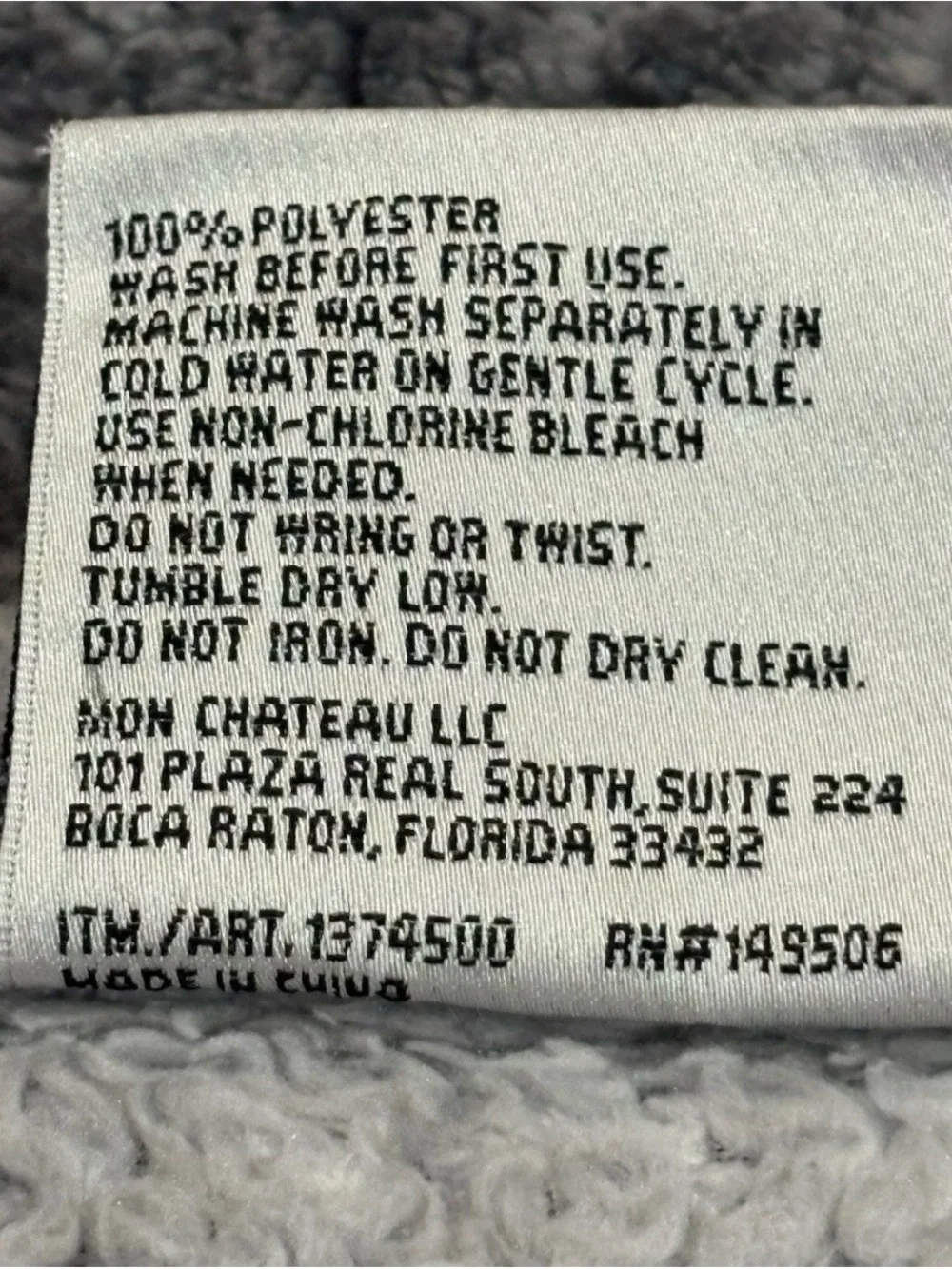 Mon Chateau Luxury Collection Blanket Throw 60”x70” Grey White Ombré Textured